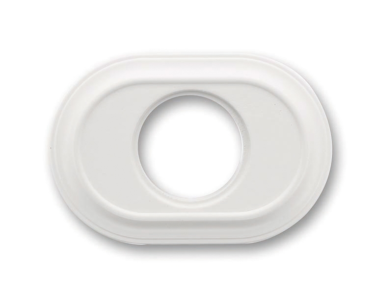 Venezia plaque de finition oval 1 module blanc gelakt