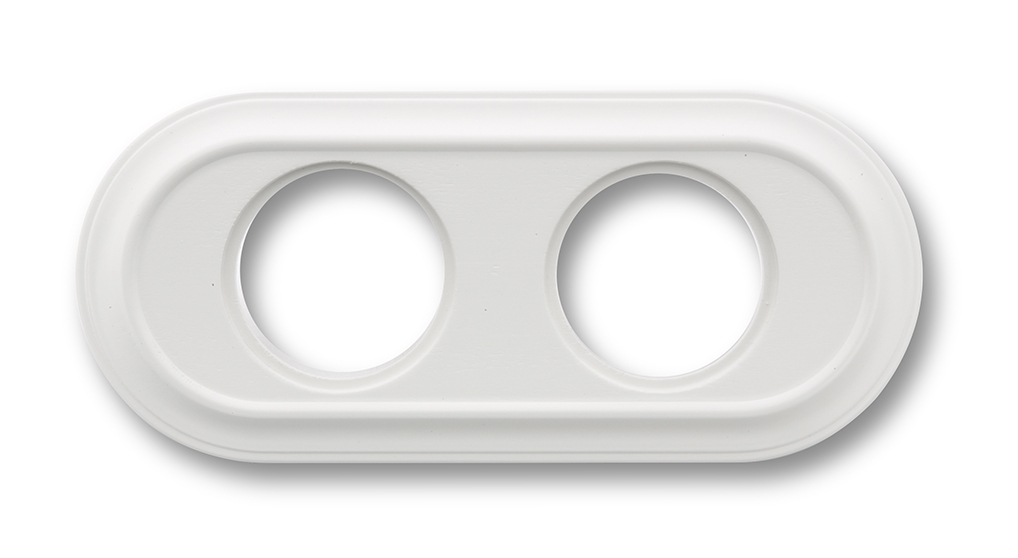 Venezia plaque de finition oval 2 modules blanc gelakt