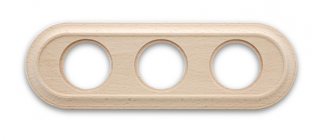 Venezia frame oval 3 elements unvarnished