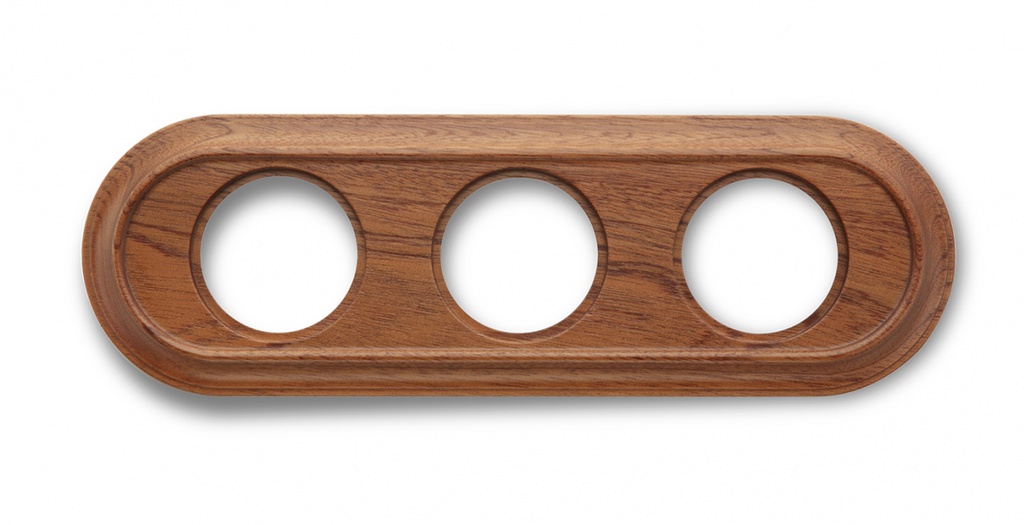 Venezia plaque de finition oval 3 modules Sapelly