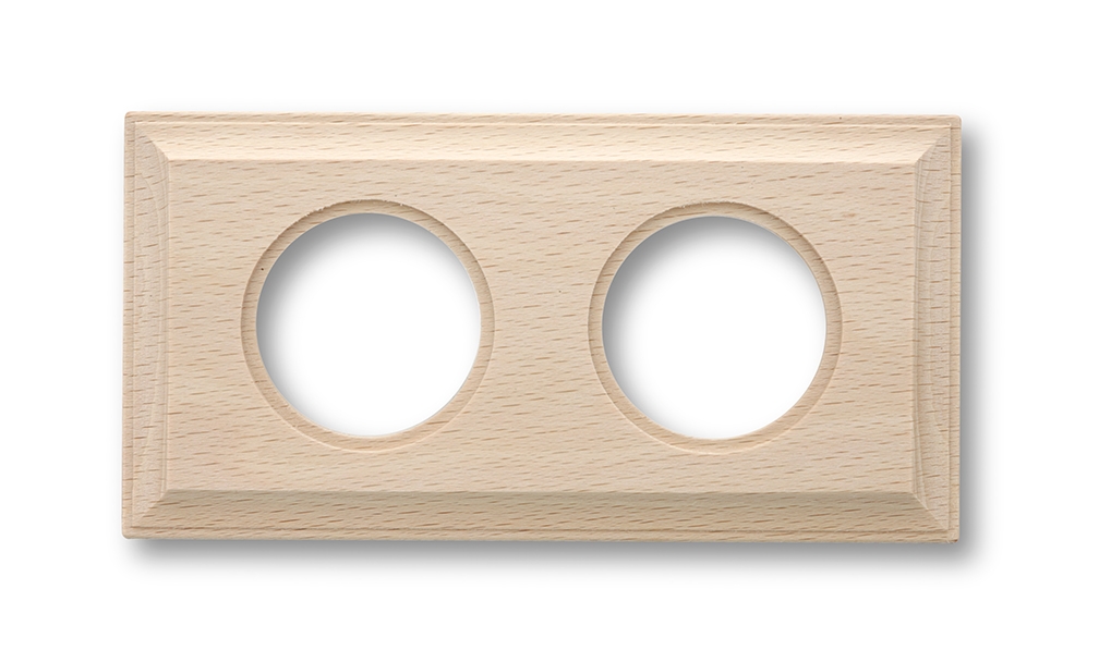 Venezia plaque de finition carré 2 modules sans vernis