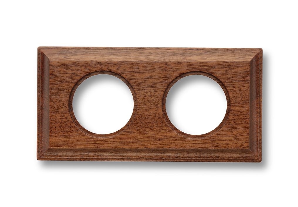 Venezia plaque de finition carré 2 modules Sapelly