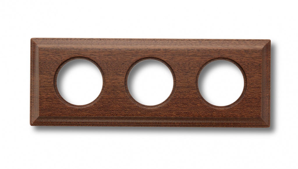 Venezia plaque de finition carré 3 modules Sapelly