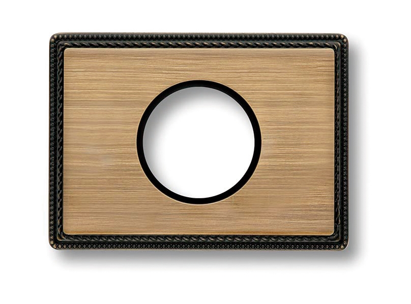 Venezia afdekplaat 1 module brons