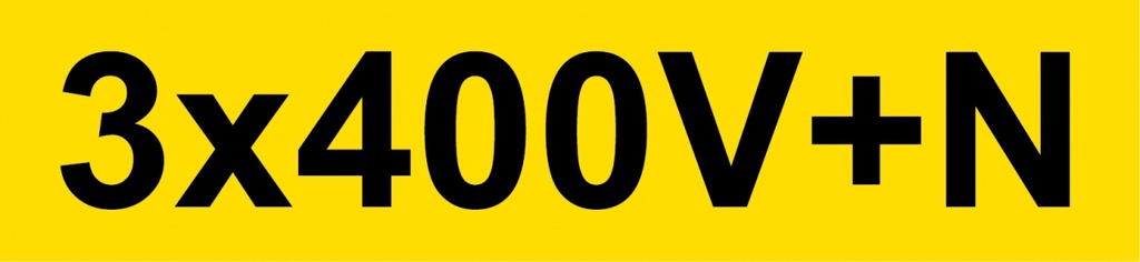 Sticker 3X400V+N 30x130mm