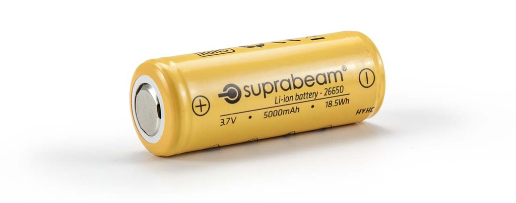 Li-ion batterij 26650, 5000 mAh/14,06 Wh/3,7 V