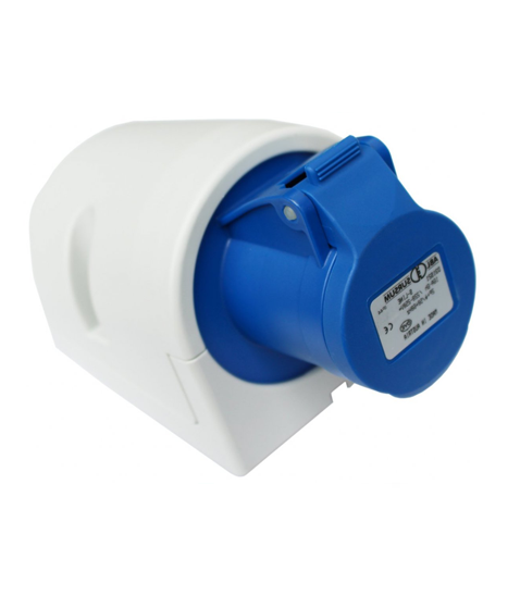 CEE wall socket IP44 3P/16A 230V blue