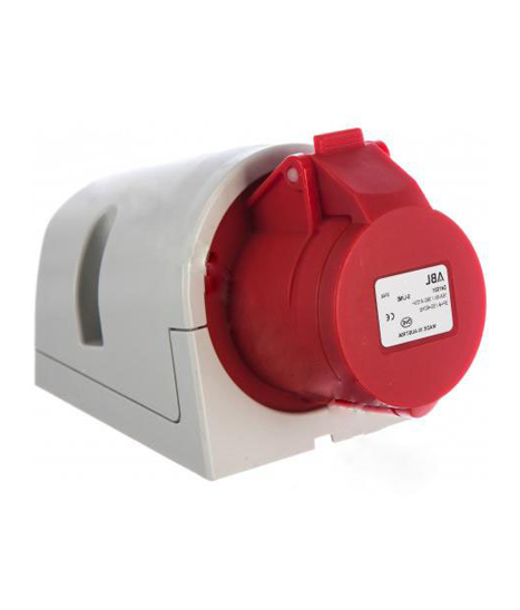 CEE wandstopcontact IP44 4P/16A 400V rood