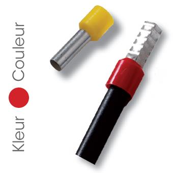 Cable end-sleeve red 1,50mm² - L = 8mm