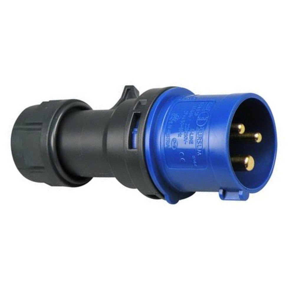 CEE stekker IP44 3P/16A 230V blauw