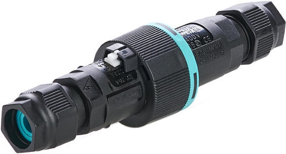 Stekker et fiche femelle IP68, 3 pôles, max. 2,5mm², Ø6-14mm
