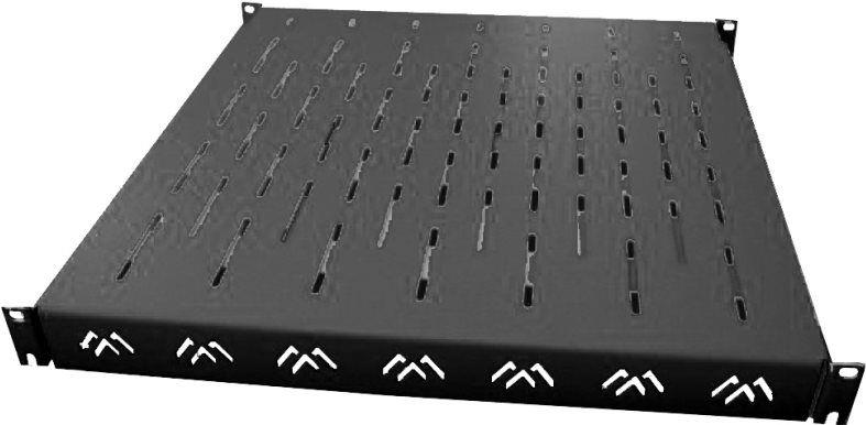 19" verstelbaar legbord D500-900mm zwart