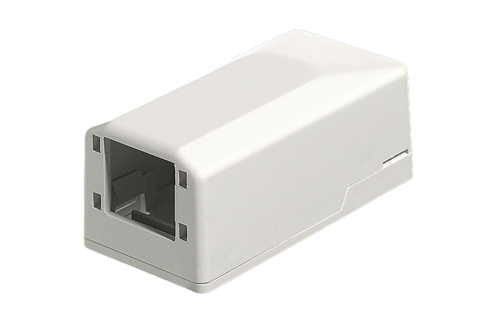 Surface mount box 1-port, white