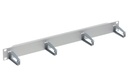 19" 1U Cable Management Plastic, 70 mm plastic ring grey
