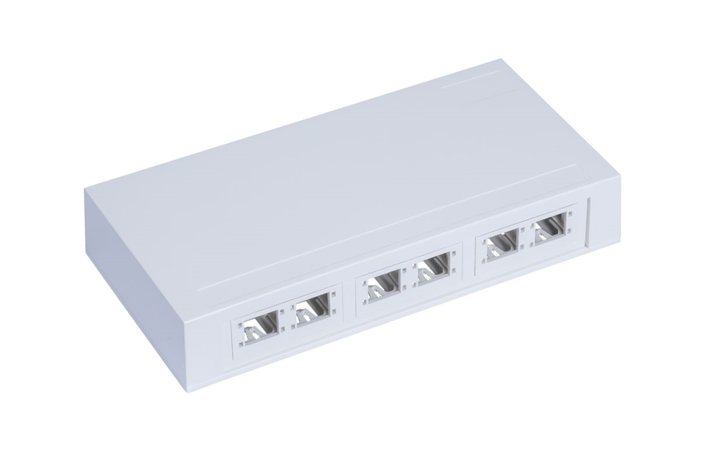 Compact housing │ 220x110 │ 3x2 ports │ white