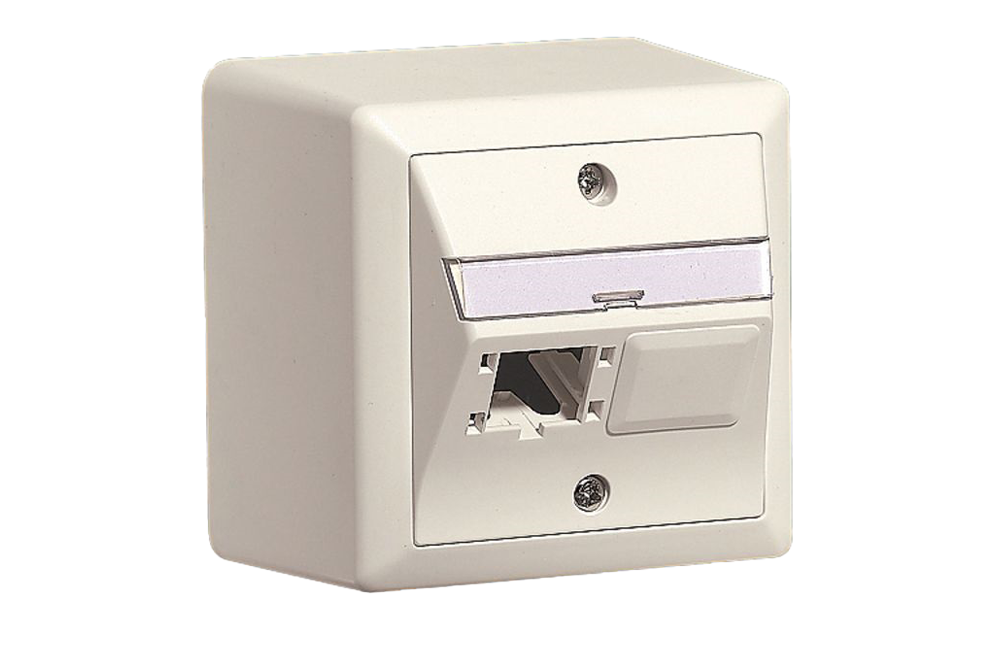 WM global outlet │ 80x80 │ 2x1-port │ white