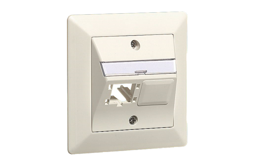 FM boîtier encastré 88x88, 2x1-port, blanc