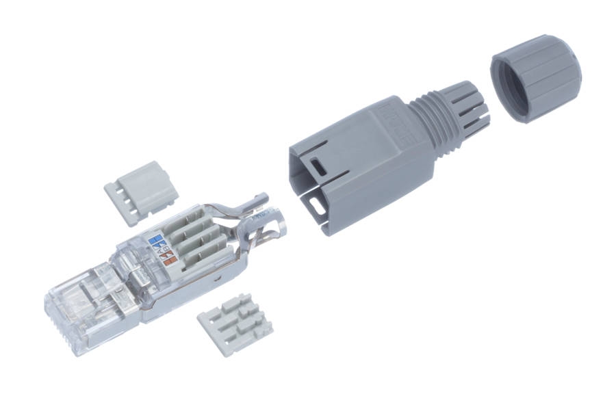 FM45 plug Cat.5e IP20, 4P, TIA 568-A/B (AWG26-23)