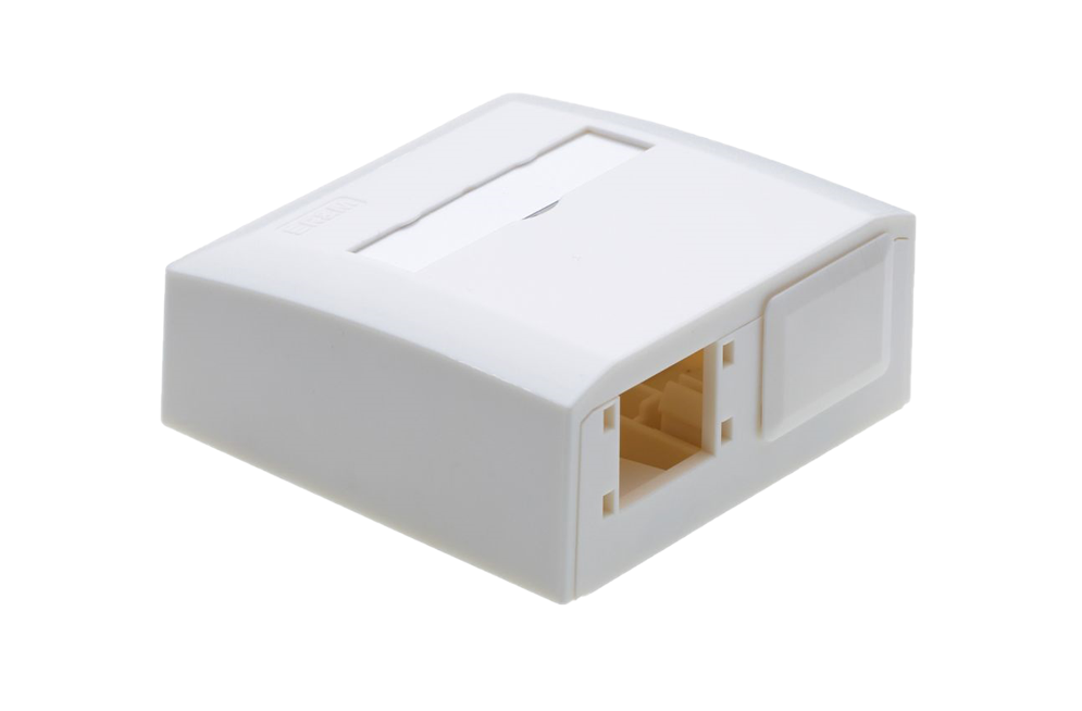 Boîtier apparent 2x1-port, blanc