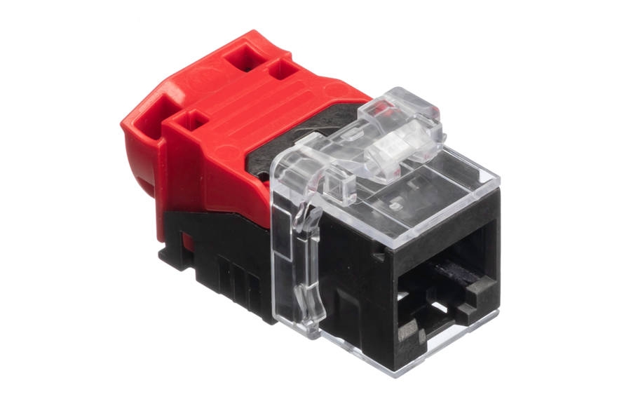 Connector Cat.6A, 1xRJ45/u, Keystone, 100x