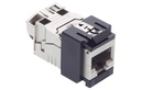 Coupler Cat.6A, 1xRJ45/s, Snap-in, noir