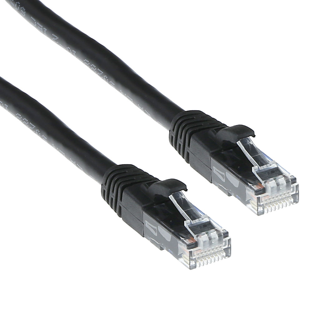 Câble de raccordement │ Cat6a │ u/utp │ snagless │ noir │ 2m