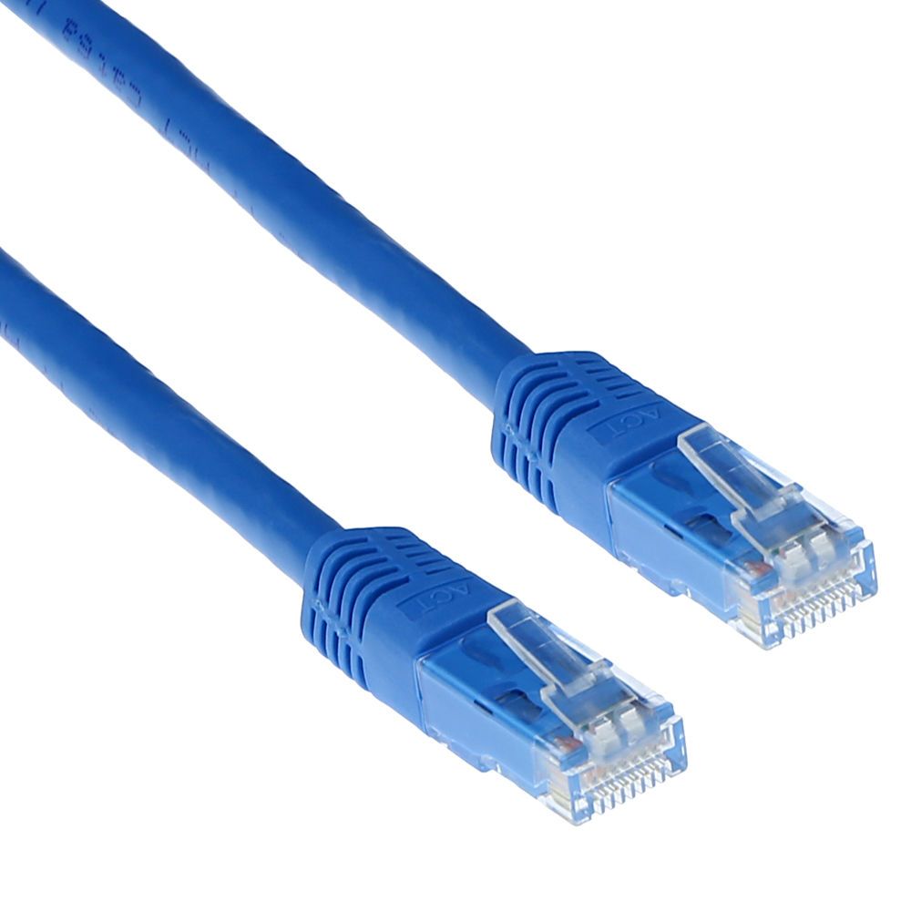 Patch cable ACT │ RJ45 │U/UTP │ CAT6A │ 1m │ blue
