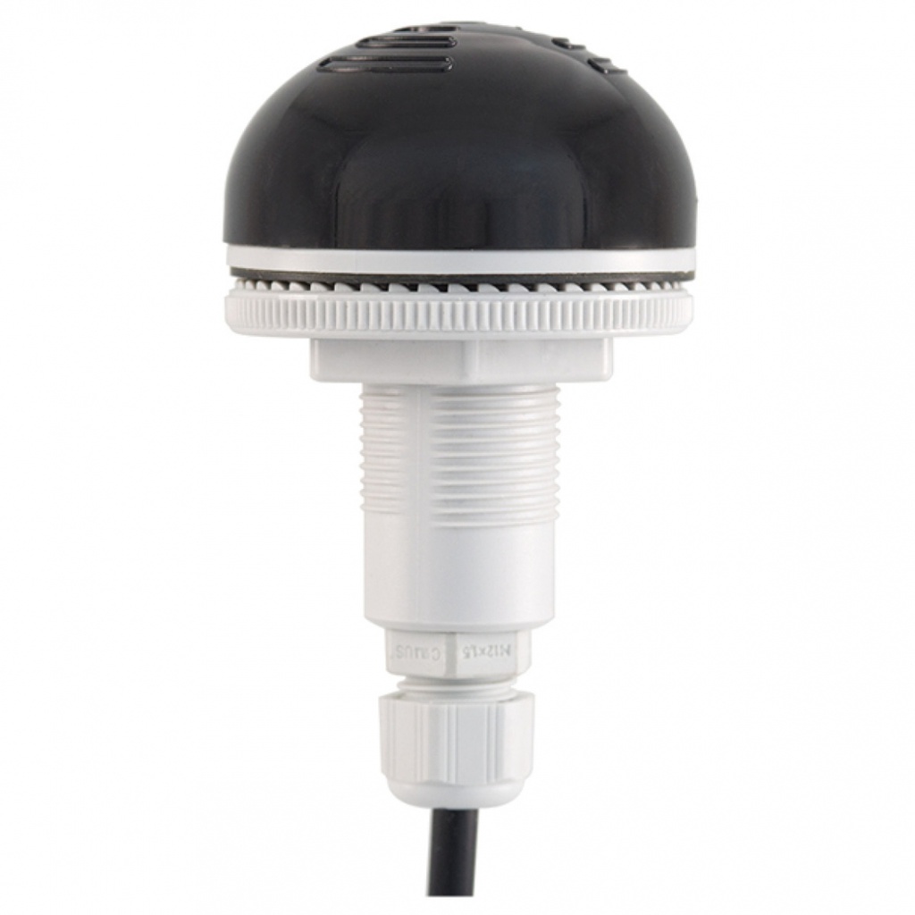 M22 buzzer, 12-24V AC/DC, black, M12 connector