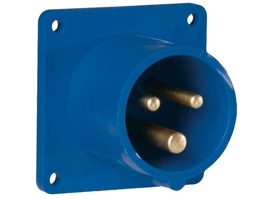 CEE inbouwstekker IP44 3P/16A 230V blauw