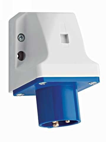 CEE connecteur mural IP44 3P/16A 230V bleu