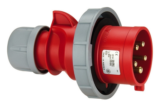 CEE plug IP67 5P/16A 400V red