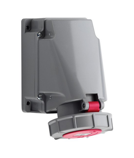 CEE wandstopcontact IP67 4P/63A 400V rood