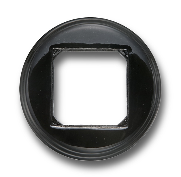 Garby Colonial frame 1 element for square element porcelain black