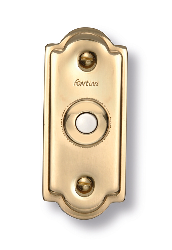 Pisa push button 10A/250V with frame gold