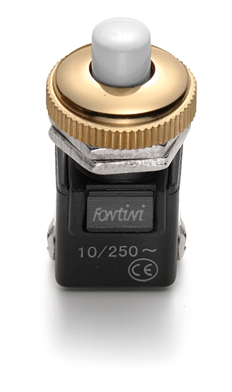 Pisa push button 10A/250V gold