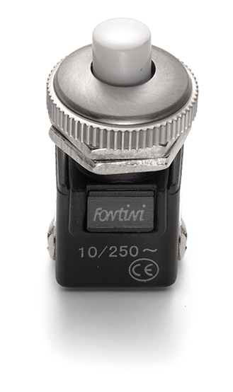 Pisa push button 10A/250V nickel