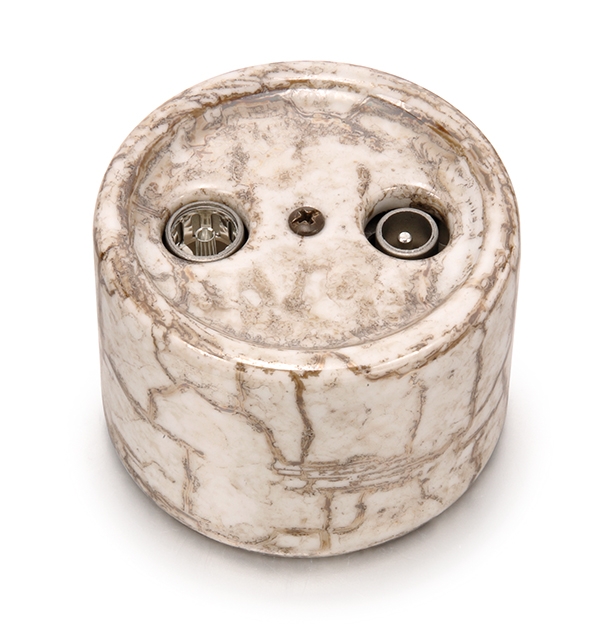 Garby double prise RJ45 Cat.6 porcelaine décor reggia