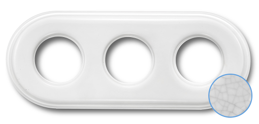 Garby Colonial frame 3 elements porcelain crackled