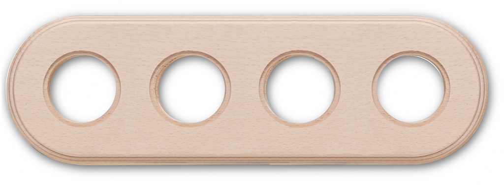 Garby Colonial plaque de finition 4 modules hêtre sans vernis