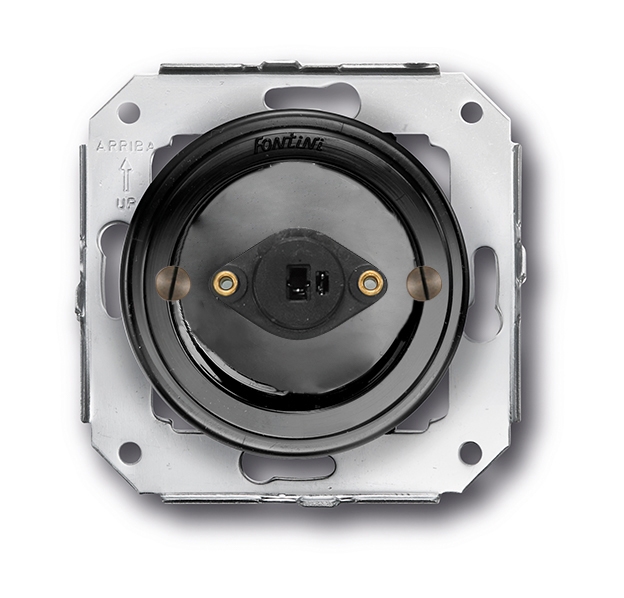 Garby Colonial stopcontact voor luidspreker S/DIN 41429 zwart