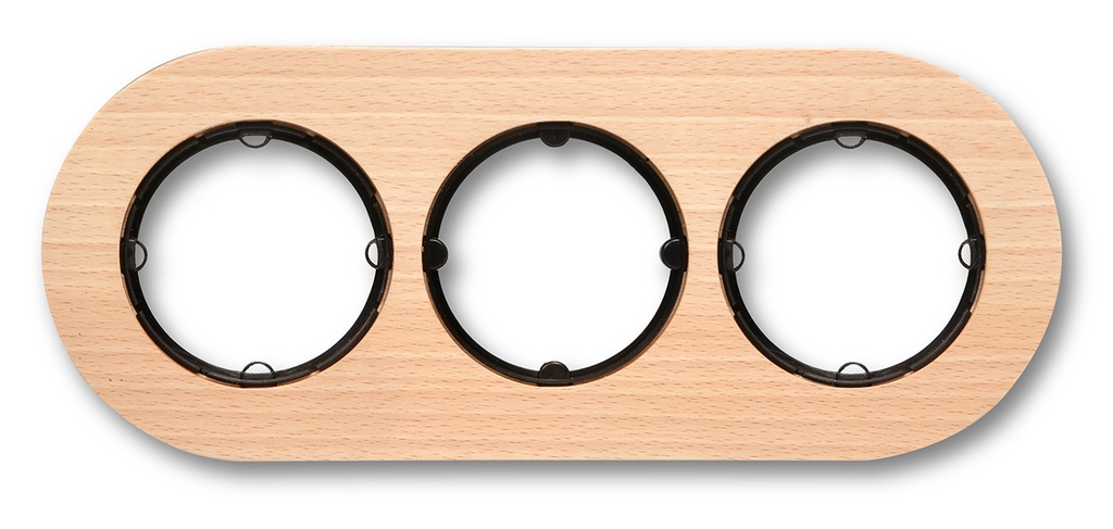 DO inbouw afdekplaat 3 modules hout naturel