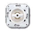 Venezia draai/drukknop 10A/250V wit/retrodraaiknop porselein wit