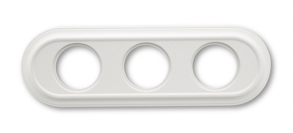 Venezia plaque de finition oval 3 modules blanc gelakt