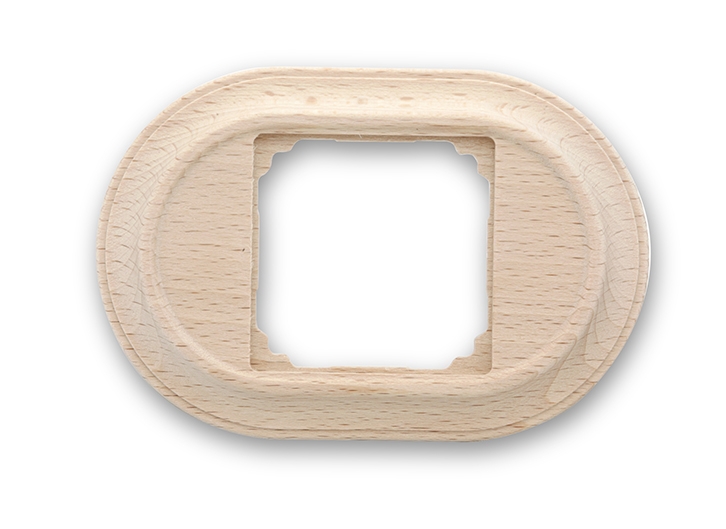 Venezia plaque de finition oval/carré 1 module sans vernis