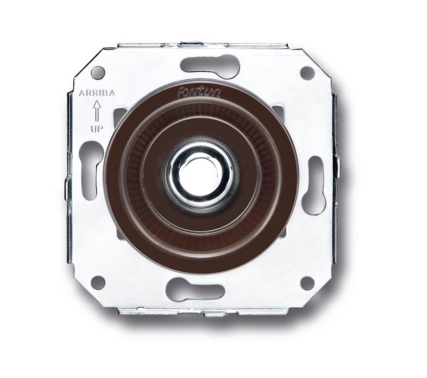 Venezia kabeluitgang bruin/chroom