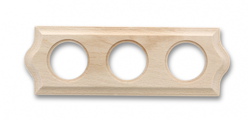 Venezia plaque de finition classique 3 modules sans vernis