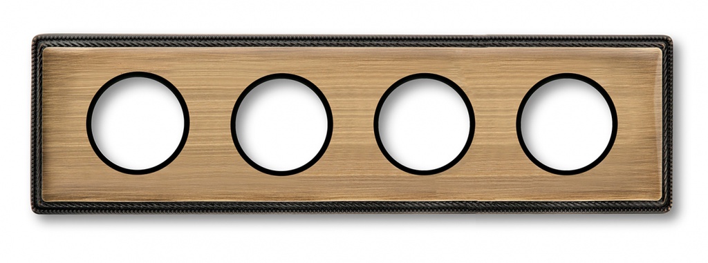 Venezia plaque de finition 4 modules laiton