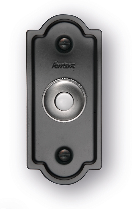 Pisa bouton poussoir 10A/250V avec plaque de finition noir