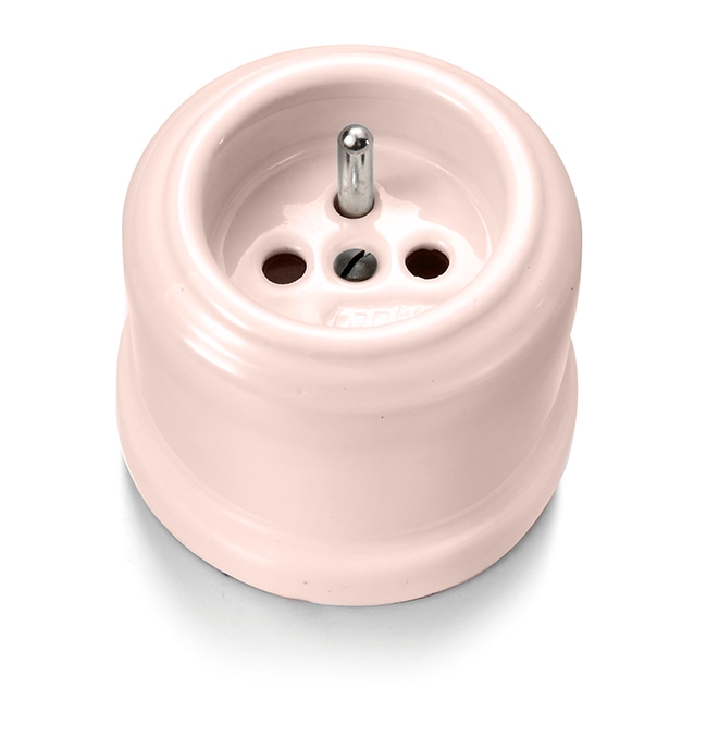 Garby socket with earth pin 16A/250V porcelain Camille