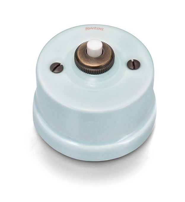 Garby drukknop 10A/250V, 24V DC porselein Coton